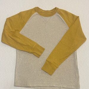 L.L. Bean Mustard and Cream Raglan Shirt